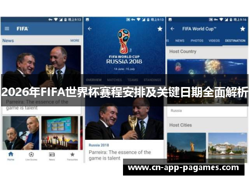 2026年FIFA世界杯赛程安排及关键日期全面解析 2026年FIFA世界杯赛程安排及关键日期全面解析